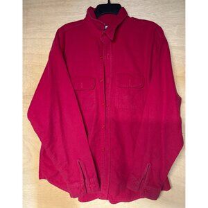 Five Brothers Men’s 17-XL Red Flannel Shirt Vintage Y2K Retro Made in USA Fall